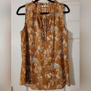 Floral Sleeveless Blouse
